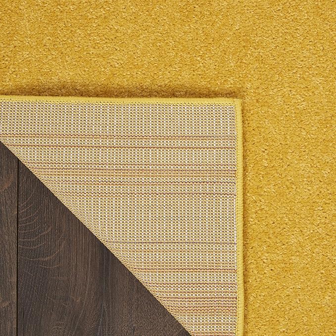 Nourison Home Nourison Essentials Yellow 2'2" x 7'6" Area Rug - Easy Clean, Non Shedding, Bed Room, Living Room, Dining Room, Kitchen (8' Runner)