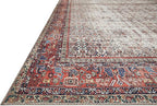 Loloi Layla Collection LAY-12 Ivory/Brick 2'-0" x 5'-0" .13" Thick Accent Rug, Soft, Durable, Vintage Inspired, Distressed, Low Pile, Non-Shedding, Easy Clean, Printed, Living Room Rug