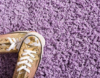 Unique Loom Solid Shag Collection Area Rug (2' x 6' 5" Runner, Lilac)