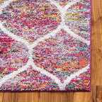 Rugs.com Lattice Frieze Collection Rug – 5' x 8' Multi Medium Rug Perfect for Living Rooms, Large Dining Rooms, Open Floorplans