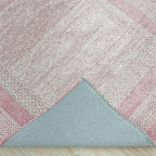 Alfa Rich 7x10 Mauve Lilac Washable Area Rugs for Living Room Bedroom Kitchen Cotton Rug