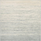 SAFAVIEH Adirondack Collection Area Rug - 3' Square, Slate & Cream, Modern Ombre Design, Non Shedding & Easy to Clean, Ideal for Living Room, Bedroom, Office, Dining Space (ADR113T)