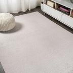 Eyely UES100G-3 Supersoft Haze Solid Low-Pile Indoor Area Rug Casual;Contemporary;Solid;Traditional, Bedroom, Kitchen, Living Room, Easy-Cleaning, Non-Shedding, 3 X 5, Beige