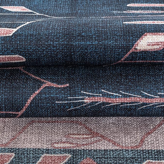Washable Area Rug. Modern Farmhouse. Vintage. Turkish. Bohemian. Distressed. Oriental. Traditional. Rugs for Living Room. Dining. Bedroom. Office. Entryway. Foyer. (862CN, 9' x 12')