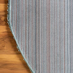 Unique Loom Solid Shag Collection Area Rug (5' 1" x 8' Oval, Light Slate Blue)