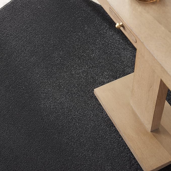 Nourison Home Nourison Essentials Black 6' x 9' Area Rug - Easy Clean, Non Shedding, Bed Room, Living Room, Dining Room, Kitchen (6' x 9')