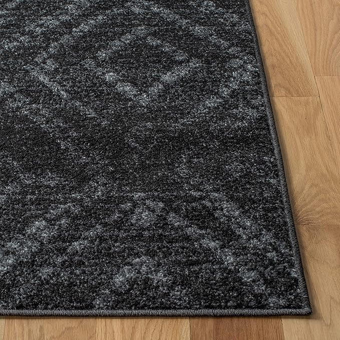 SAFAVIEH Adirondack Collection Runner Rug - 2'6" x 6', Dark Grey & Grey, Modern Diamond Distressed Design, Non-Shedding & Easy Care, Ideal for High Traffic Areas in Living Room, Bedroom (ADR131F)