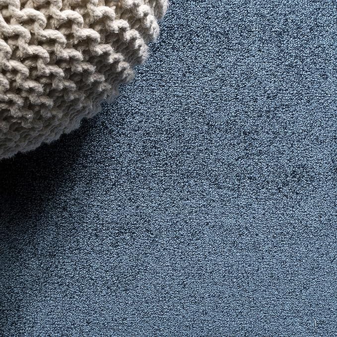 JONATHAN Y Haze Solid Low-Pile Navy Indoor Area Rug 4x6, Coastal,Bohemian,Minimalist,Classic, Easy-Cleaning for Living Room,Bedroom,Kitchen,Pet Friendly,Non-Shedding (SEU100C-4)