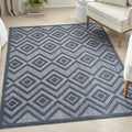 Nourison Home Versatile Navy Blue 4' x 6' Area Rug - Easy Clean, Non Shedding, Bed Room, Living Room, Dining Room, Kitchen (4' x 6')