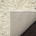 SAFAVIEH Dallas Shag Collection Accent Rug - 3' x 5', Ivory & Dark Grey, Trellis Design, Non-Shedding & Easy Care, 1.5-inch Thick Ideal for High Traffic Areas in Foyer, Living Room, Bedroom (SGD257H)