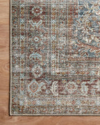 Loloi Chris Loves Julia Jules Collection JUL-05 Lagoon/Brick 2'-0'' x 5'-0'', .13" Pile Height, Accent Rug