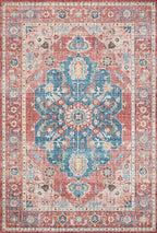 Loloi Skye Collection SKY-05 Brick/Ocean 2'-6" x 12'-0" Runner Rug