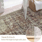 Rust Red Runner Rug 2x12 Vintage Area Carpet Hallway Long Indoor Kitchen Washable Living Room Low Pile Traditional Distressed Retro Accent Throw Rug Non Slip Laundry Bathroom Office