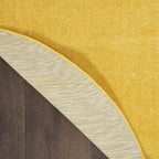 Nourison Home Nourison Essentials Yellow 6' x Round Area Rug - Easy Clean, Non Shedding, Bed Room, Living Room, Dining Room, Kitchen (6' x Round)