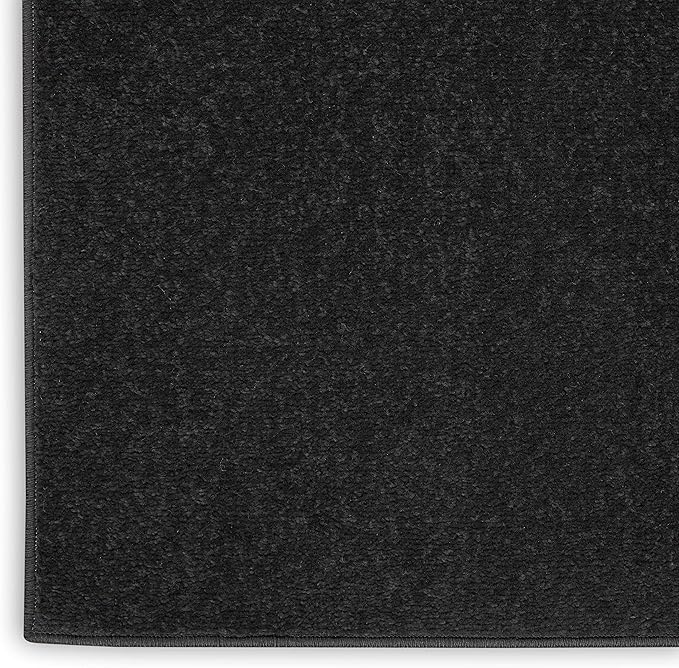 Nourison Home Nourison Essentials Black 5' x 7' Area Rug - Easy Clean, Non Shedding, Bed Room, Living Room, Dining Room, Kitchen (5' x 7')