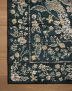 Loloi Rifle Paper Co. Laurel Collection LAU-05 Navy/Multi 6'-6" x 9'-2" Area Rug