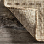 Nuloom Asha Light Brown/Ivory, 5' x 8', Casual, Striped Border, Soft and Cozy, High Traffic, Stain Resistant, Easy Clean, Durable Area Rug for Indoor/Outdoor Patio, Deck, Porch, Garden, Courtyard