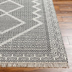 Mark&Day Wool Rugs, 4x6 Nishnabotny Cottage Dark Gray Area Rug, Grey Beige Carpet for Living Room, Bedroom or Kitchen (3'6" x 5'6")
