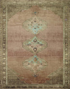 Loloi Magnolia Home by Joanna Gaines Sinclair Collection SIN-06 Clay/Tobacco 8'-6" x 11'-6", .25" Pile Height, Machine Washable, Area Rug