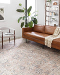 Loloi Skye Collection SKY-01 Blush/Grey 2'-6" x 12'-0" Runner Rug