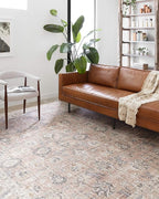 Loloi Skye Collection SKY-01 Blush/Grey 8'-0" x 8'-0" Round Area Rug