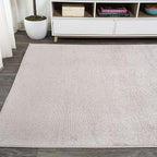 Eyely UES100G-3 Supersoft Haze Solid Low-Pile Indoor Area Rug Casual;Contemporary;Solid;Traditional, Bedroom, Kitchen, Living Room, Easy-Cleaning, Non-Shedding, 3 X 5, Beige
