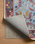 Loloi Rifle Paper Co. Canopy Collection CNP-03 Red/Blue 2'-0" x 3'-0" Accent Rug
