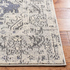 SAFAVIEH Monaco Collection Area Rug - 5'1" x 7'7", Ivory & Grey, Boho Chic Medallion Distressed Design, Non-Shedding & Easy Care, Ideal for High Traffic Areas in Living Room, Bedroom (MNC243B)