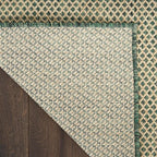 Nourison Home Courtyard Green 6' x 9' Area Rug - Easy Clean, Non Shedding, Bed Room, Living Room, Dining Room, Kitchen (6' x 9')