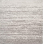 SAFAVIEH Adirondack Collection Area Rug - 4' Square, Light Grey & Grey, Modern Ombre Design, Non Shedding & Easy to Clean, Ideal for Living Room, Bedroom, Office, Dining Space (ADR113C)