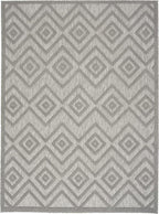 Nourison Home Versatile Silver Grey 4' x 6' Area Rug - Easy Clean, Non Shedding, Bed Room, Living Room, Dining Room, Kitchen (4' x 6')
