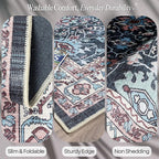 Fame Rugs Turkish Rug. Washable Vintage Oriental Antique Inspired Traditional Doormat Small Modern Area Rugs Luxury Entryway Entry Bedroom Bathroom Kitchen (409CN, 4'9 x 6'9)