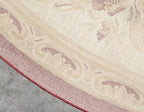 Unique Loom Versailles Collection Traditional Classic Floral Motif Area Rug (6 ft Round, Burgundy/ Ivory)