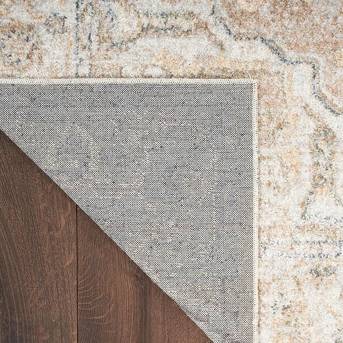 Nourison Home Astra Machine Washable Beige 9' x 12' Area Rug - Easy Clean, Non Shedding, Bed Room, Living Room, Dining Room, Kitchen (9' x 12')