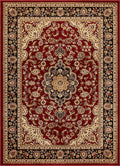 Well Woven Barclay Collection Medallion Kashan Red 6x9 Area Rug - for Living Room, Bedroom, and Dining Room