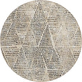 Addison Rugs Chantille ACN591 Beige 8' x 8' Indoor Outdoor Round Rug, Easy Clean, Machine Washable, Non Shedding, Bedroom, Living Room, Dining Room, Kitchen, Patio Rug
