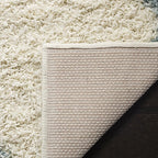 SAFAVIEH Dallas Shag Collection Runner Rug - 2'3" x 14', Ivory & Light Blue, Trellis Design, Non-Shedding & Easy Care, 1.5-inch Thick Ideal for High Traffic Areas in Living Room, Bedroom (SGD257J)