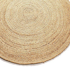 Savi Home Jute Area Rug Handwoven - 4 feet Round- Natural - Rustic Vintage Beige Braided Reversible Rug- Eco Friendly Rugs for Farmhouse, Bedroom, Kitchen, Living Room.