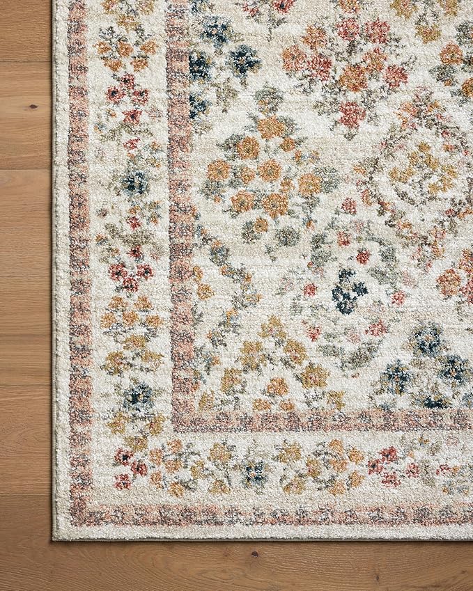 Loloi Rifle Paper Co. Laurel Collection LAU-04 Cream/Multi 2'-8" x 8' Runner Rug