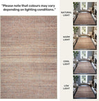 GLN Rugs Contemporary Collection - Machine Washable Area Rug, Contemporary Washable, Non Slip, Low Pile Chenille Rug, Living Room, Bedroom, Kitchen Rug (5'3" Round Terra/Brown)