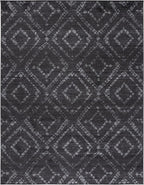 SAFAVIEH Adirondack Collection Area Rug - 10' x 14', Dark Grey & Grey, Modern Diamond Distressed Design, Non-Shedding & Easy Care, Ideal for High Traffic Areas in Living Room, Bedroom (ADR131F)