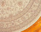 Unique Loom Voyage Collection Traditional Oriental Classic Area Rug (3' 3 x 3' 3 Round, Ivory/Gold)