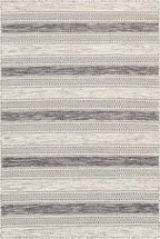 Mark&Day Wool Rugs, 4x6 Marvelle Global Medium Gray Area Rug, Black Ivory Carpet for Living Room, Bedroom or Kitchen (3'6" x 5'6")