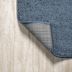 JONATHAN Y Haze Solid Low-Pile Navy Indoor Area Rug 12x15, Coastal,Bohemian,Minimalist,Classic, Easy-Cleaning for Living Room,Bedroom,Kitchen,Pet Friendly,Non-Shedding (SEU100C-15)