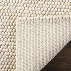 SAFAVIEH Area Rug 5x8 - Natura Collection - Ivory, Handmade Wool Blend, Textured Design, Ideal for Living Room, Bedroom, Dining Space (NAT620A)