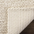 SAFAVIEH Natura Collection Area Rug - 12' Square, Ivory, Handmade Wool Blend, Textured Design, Ideal for Living Room, Bedroom, Dining Space (NAT620A)