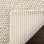 SAFAVIEH Natura Collection Area Rug - 12' Square, Ivory, Handmade Wool Blend, Textured Design, Ideal for Living Room, Bedroom, Dining Space (NAT620A)