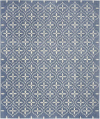 Nourison Home Nourison Essentials Blue Ivory 8' x 10' Area Rug - Easy Clean, Non Shedding, Bed Room, Living Room, Dining Room, Kitchen (8' x 10')