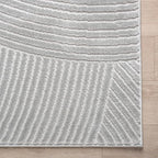Abani Grey Area Rug for Living Room, Bedroom - Zen Reiki Pattern- 5 x 8 -Durable & Easy to Clean