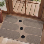 Tangsoo Rainbow Easy Jute 2x3 Outdoor Washable Rug for Entryway,Non-Slip Small Area Rug Farmhouse Throw Mats Modern Neutral Indoor Carpet for Entryway Kitchen Foyer Front Porch